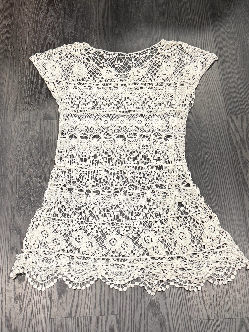 White Crochet Lace Tunic Cover-Up
